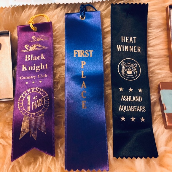 Other Vintage Antique Swim Meet Ribbons Medals Poshmark
